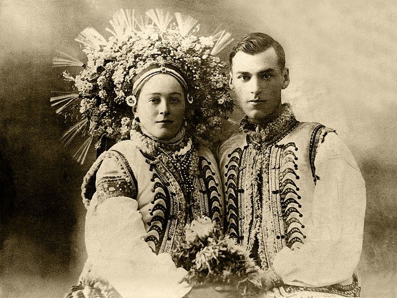 Весільна пара з Покуття. 1933 р.