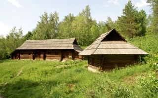 Гуцульська хата і комора, НМНАПУ Гуцульська хата і комора, НМНАПУ